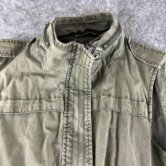 Levi Strauss & Co Army Green Cargo Zip Up Tunic Vest with pockets size‎ S - Picture 8 of 8